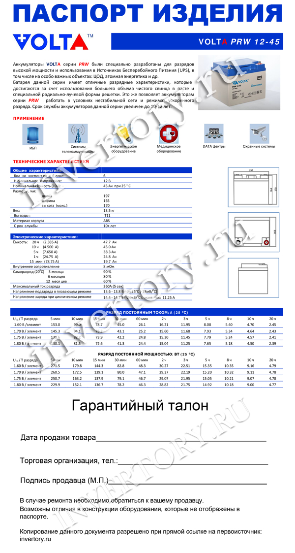 Паспорт изделия Паспорт изделия