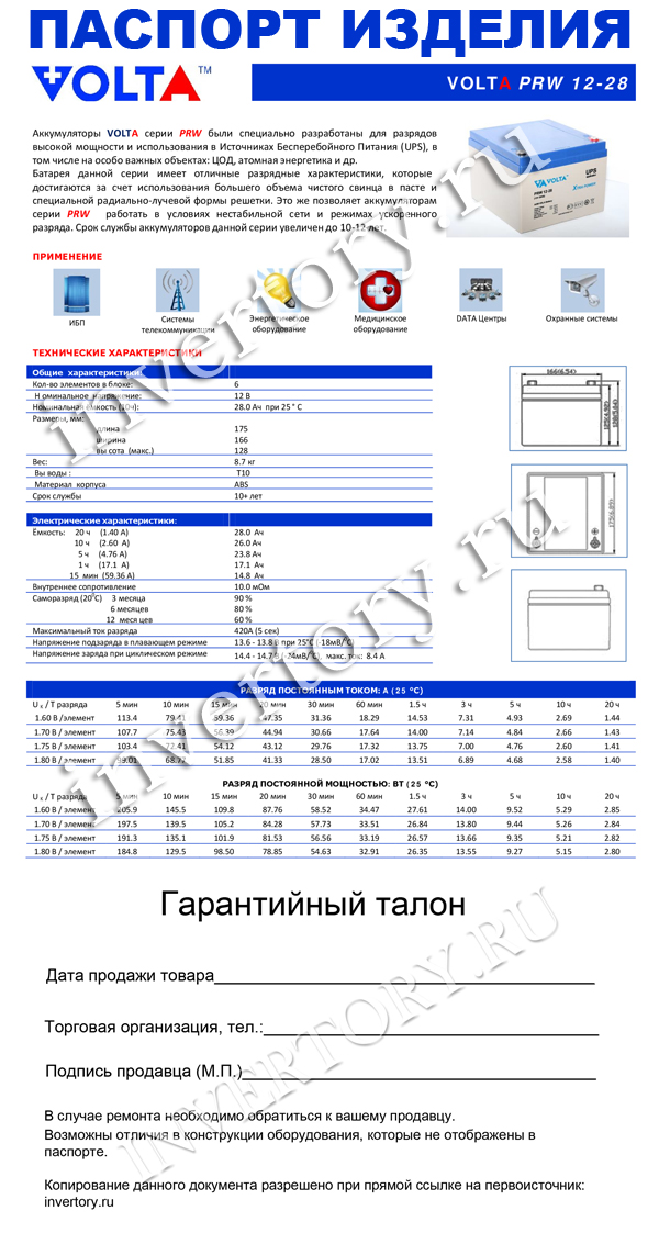 Паспорт изделия Паспорт изделия