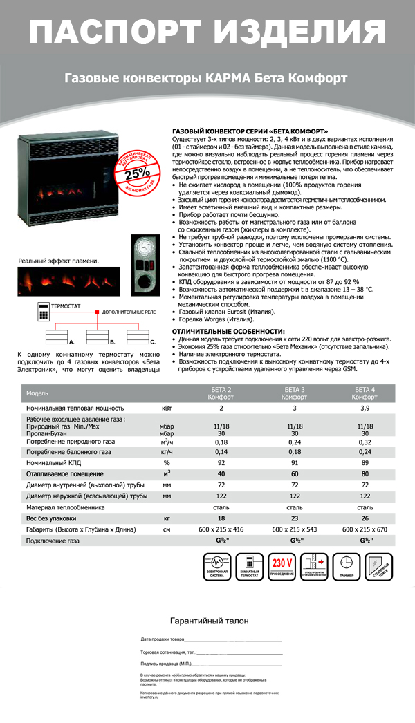 Паспорт изделия Паспорт изделия