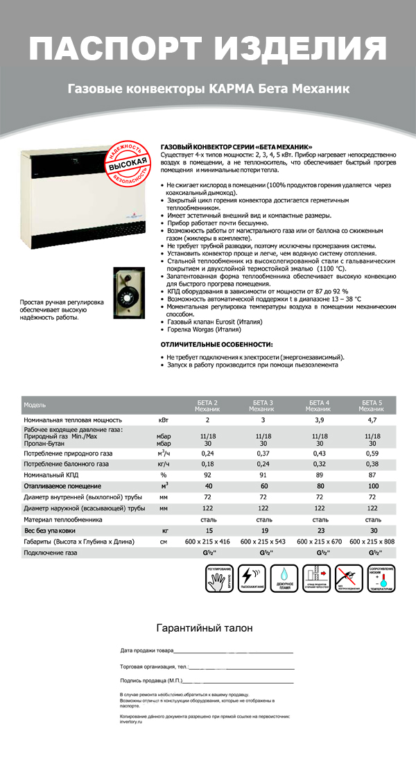 Паспорт изделия Паспорт изделия